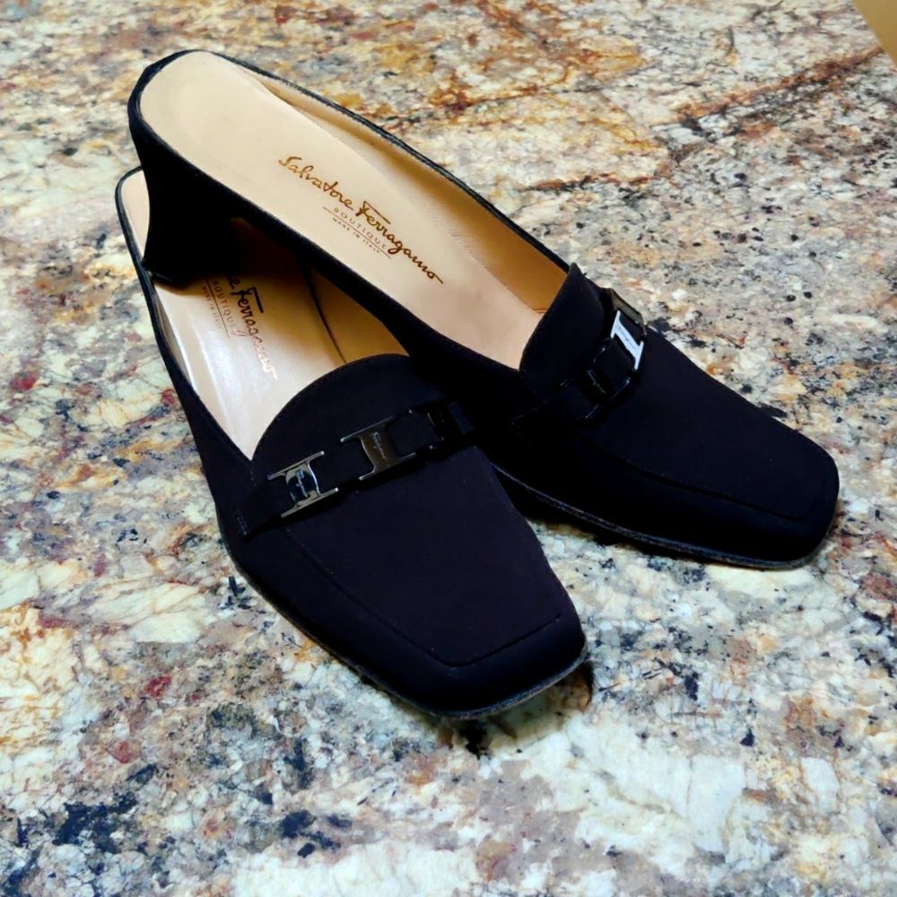 Ferragamo Fabric Mules Size 11.5